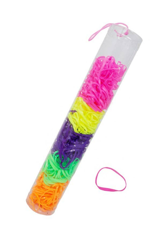 Neon Colored Elastic Rubber Band Hair Ties