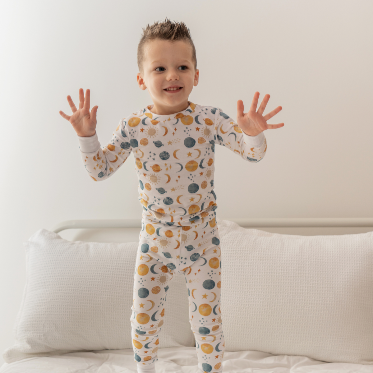 Toddler Bamboo Pajamas: Grey Star