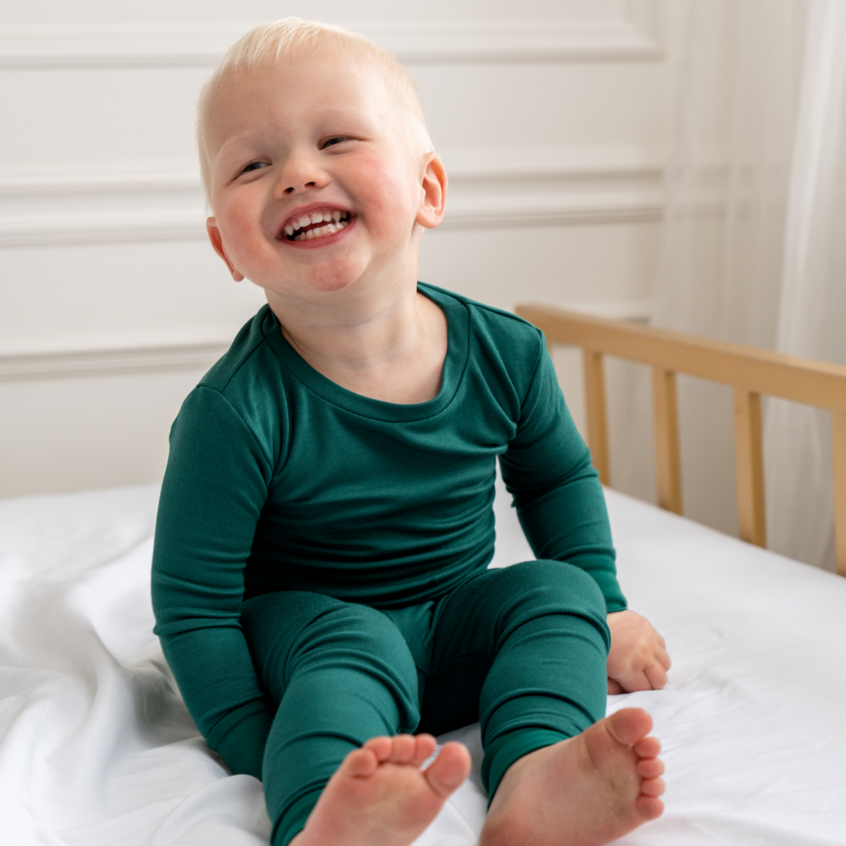 Toddler Bamboo Pajamas: Grey Star