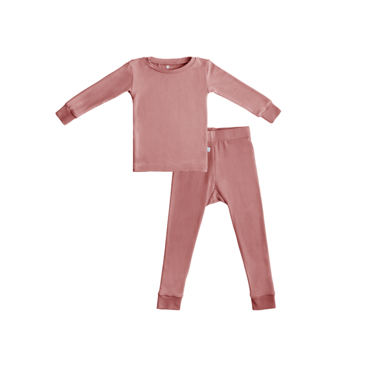 Toddler Bamboo Pajamas: Dusty Rose