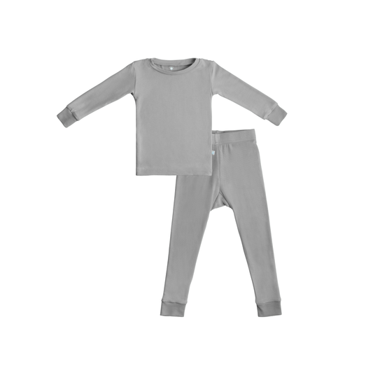 Toddler Bamboo Pajamas: Moon Grey