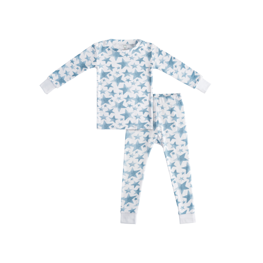 Toddler Bamboo Pajamas: 2T / Blue Stars