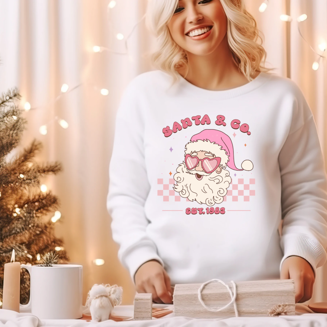 Santa & Co. Pink DTF Transfer