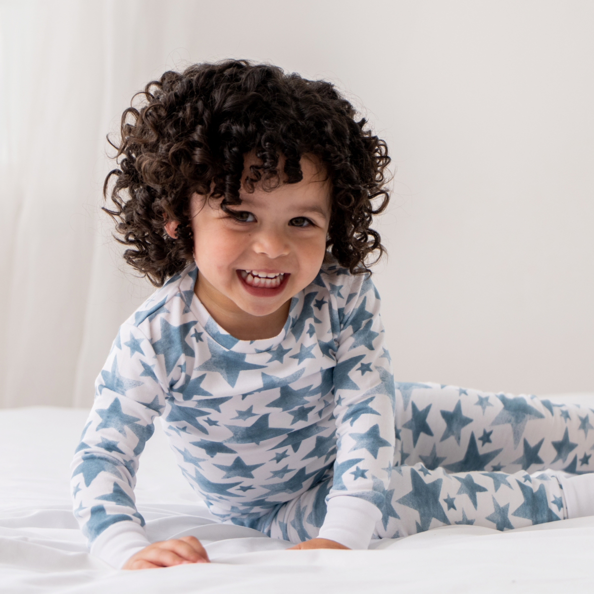 Toddler Bamboo Pajamas: Grey Star