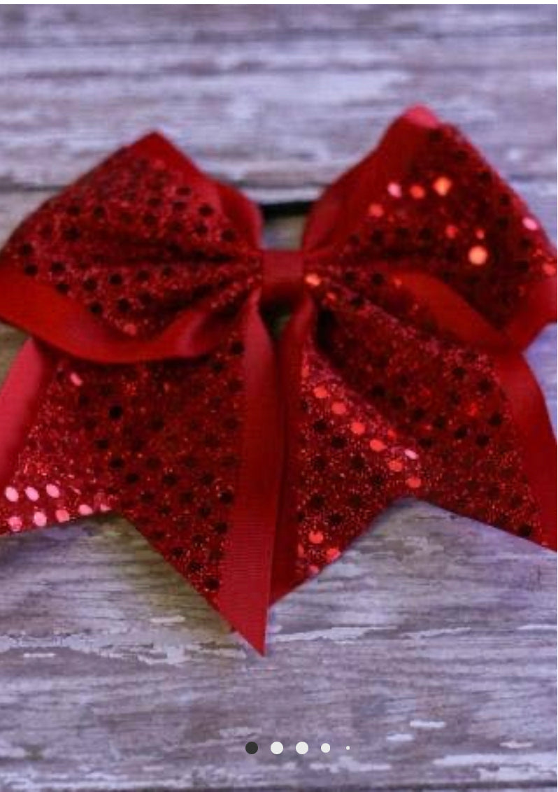 Sequin Cheer Hair Bows