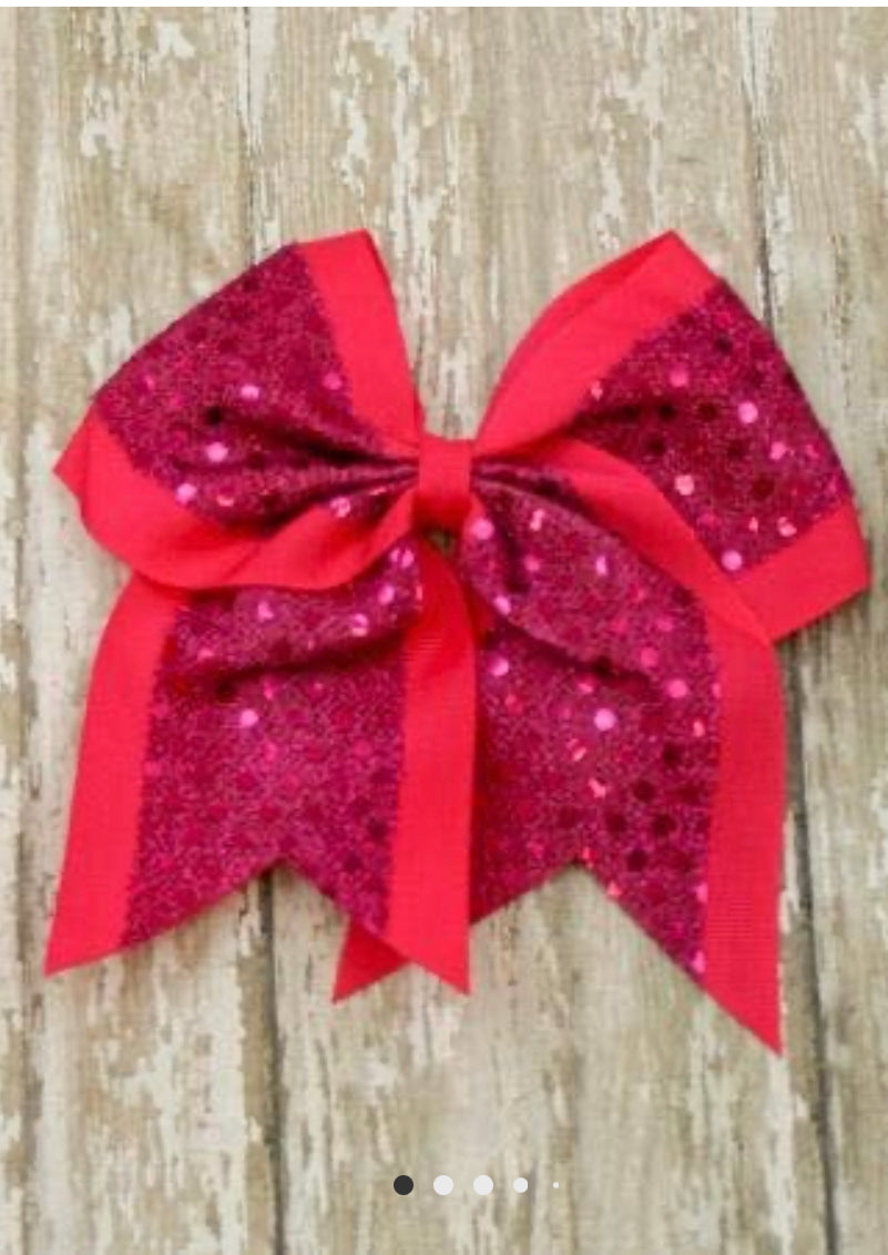 Sequin Cheer Hair Bows