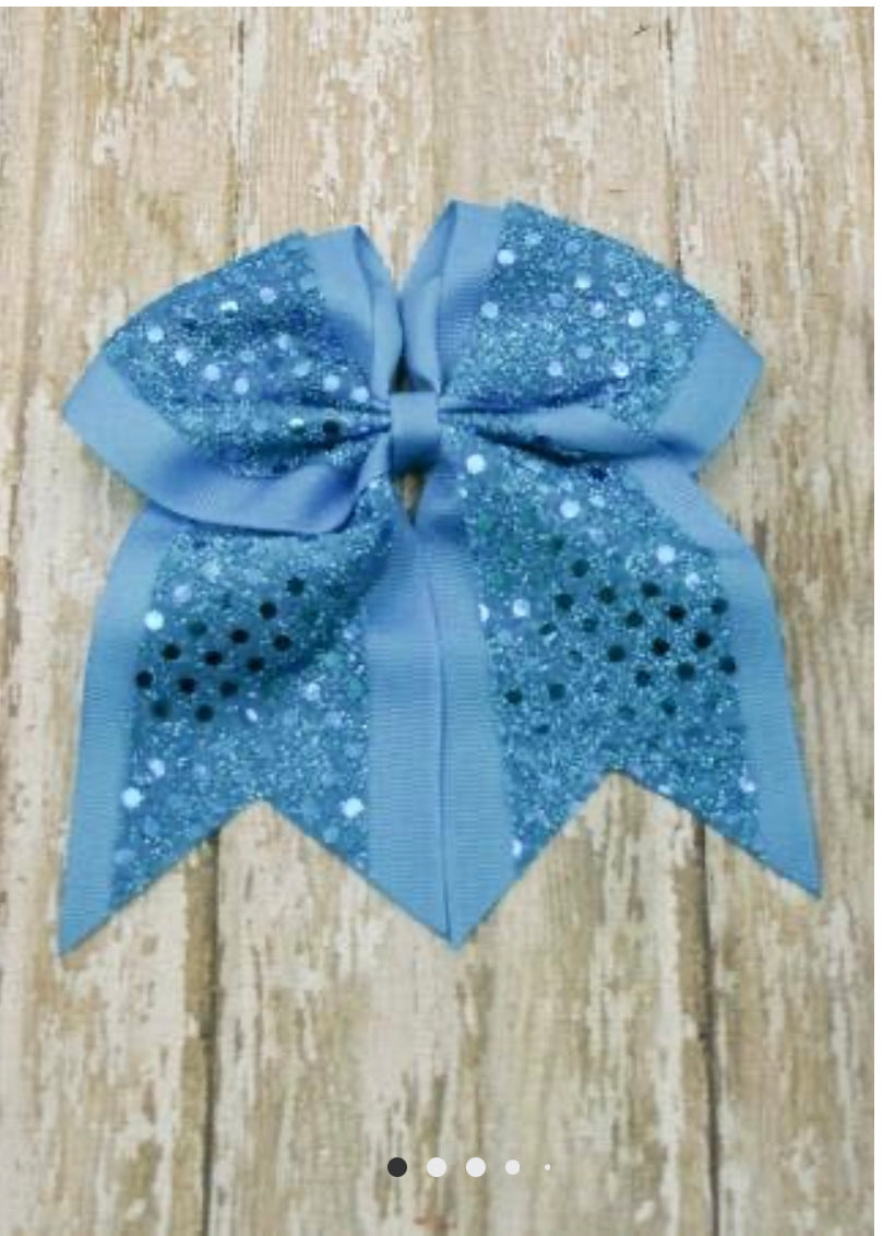 Sequin Cheer Hair Bows