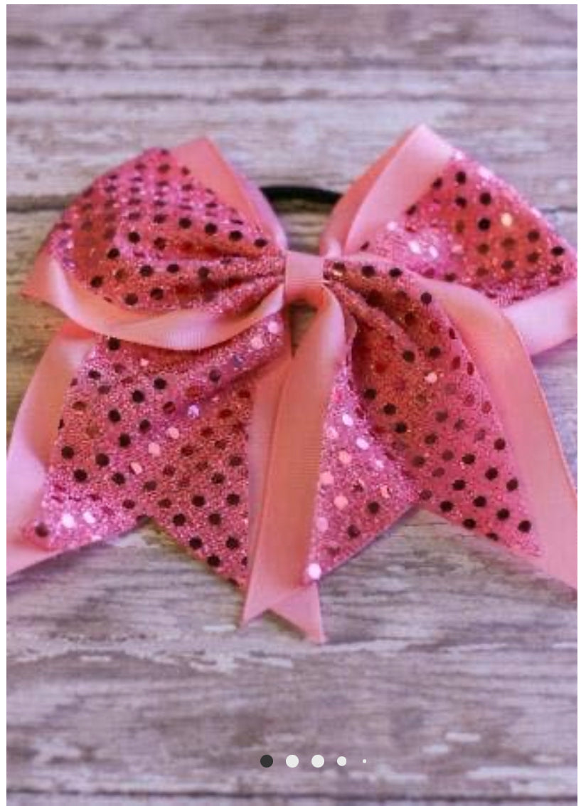 Sequin Cheer Hair Bows